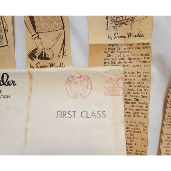 Lot 6 Newspaper Clippings Sewing Pattern Ads 1960s Laura Wheeler Marian Martin - Picture 4 of 7